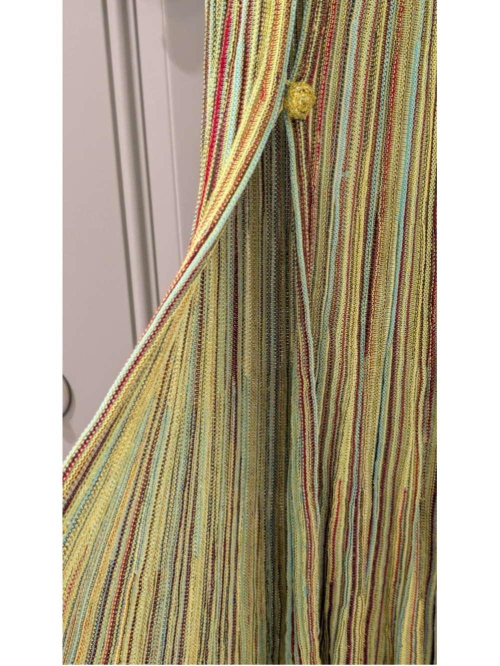 Women's Fisun Striped Knit swim cover up in Yellow and Red - Picture 7 of 11